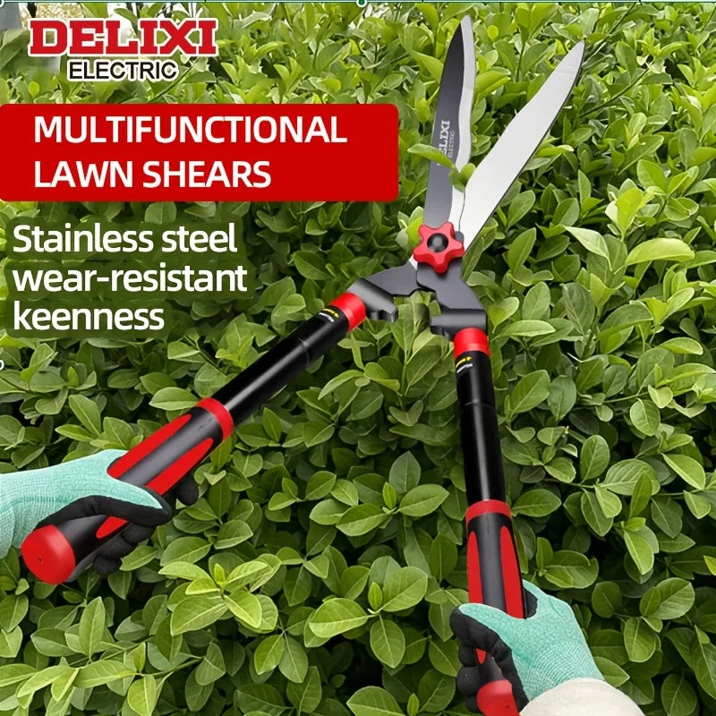 Garden Hedge Shears, 10in/12in Manual Hedge Clippers