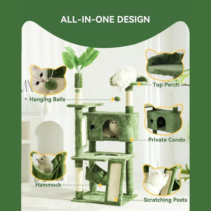 HOOPET Indoor Cat Tree Tower With Scratching Board