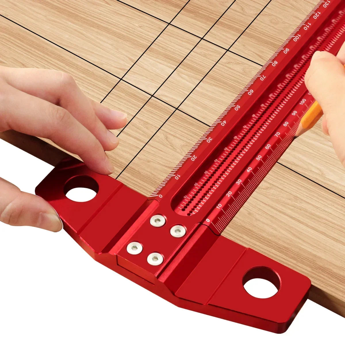 Precision Marking T-Ruler Aluminum Alloy Woodworking