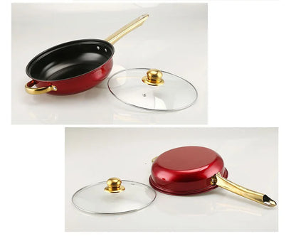 12PCS Stainless Steel Colored Cookware Set Non-stick