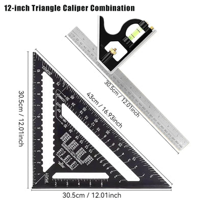 Premium Rafter Square and Combination Triangle Square Set