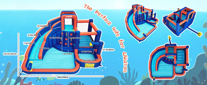 Inflatable Bounce House with Slide - Kids Jumping Castle
