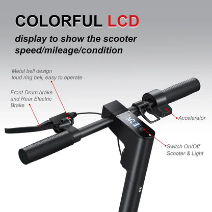 Electric Scooter: 500W Power, 35km/h Max Speed, Foldable for Adult Use.