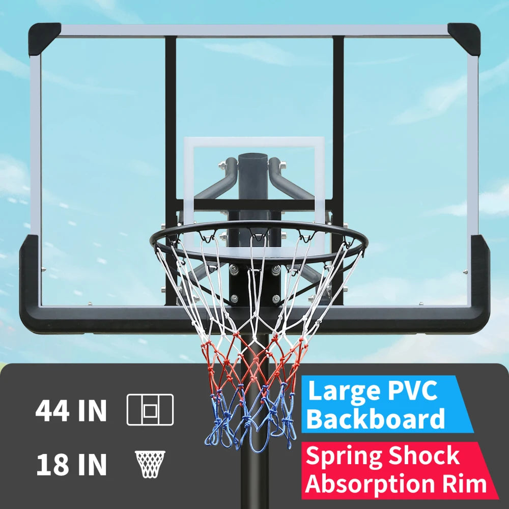 Adjustable Outdoor Basketball Hoop - 7.5 to 10ft Portable