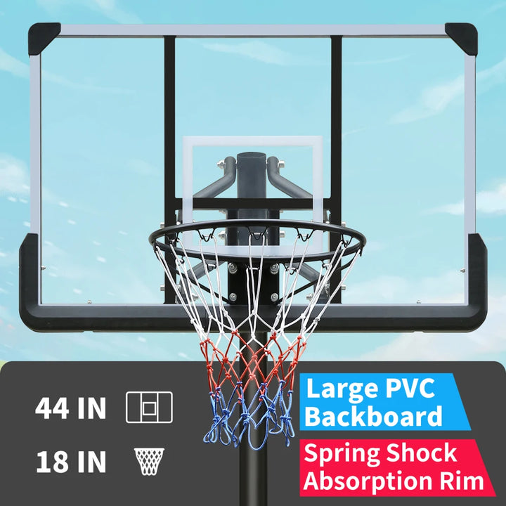 Adjustable Outdoor Basketball Hoop - 7.5 to 10ft Portable