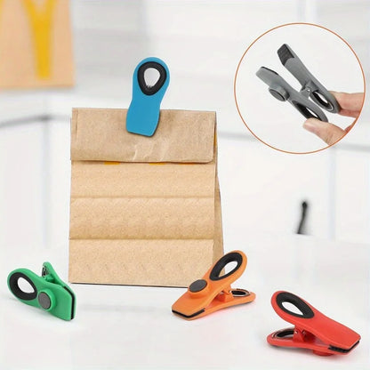 3pcs/6pcs/9pcs Reusable Sealing Bag Clip With Magnet