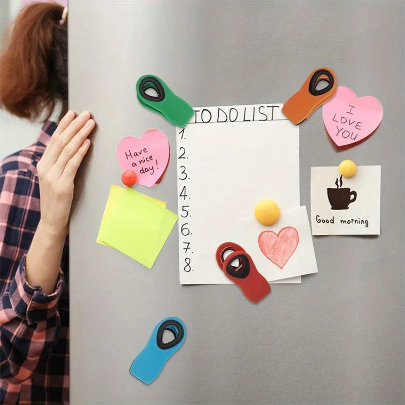 3pcs/6pcs/9pcs Reusable Sealing Bag Clip With Magnet