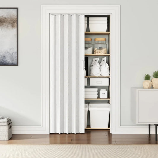 Durable PVC Foldable Accordion Doors Space, Easy Install with Track Hardware