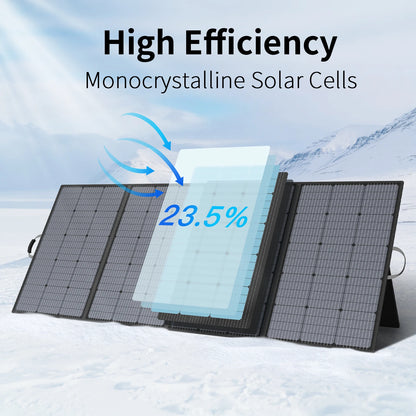 MHPOWOS 400W Portable Solar Panel, Lightweight Foldable Solar Panels with an Adjustable Kickstand