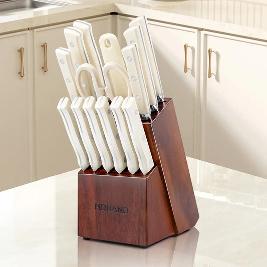 14Pcs Cutlery Kitchen Knife Block Set