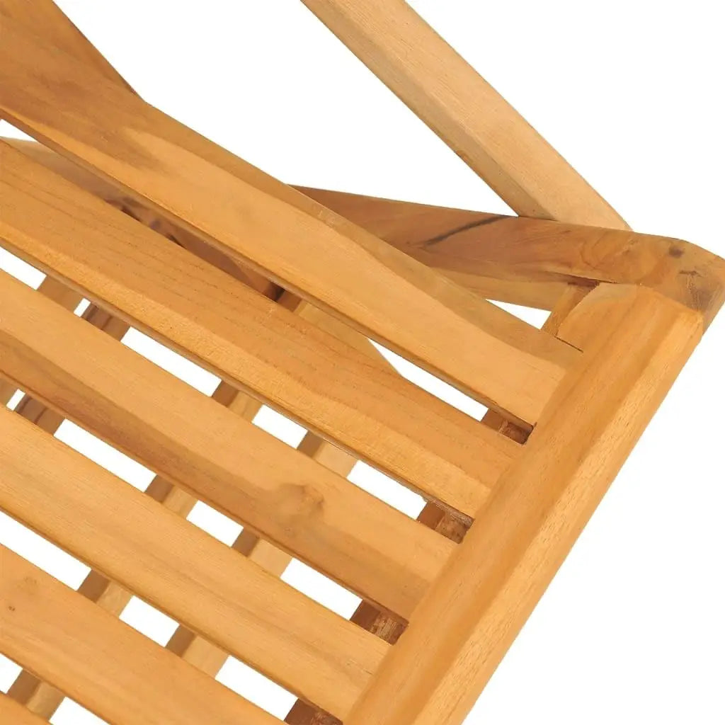 Natural Teak Solid Wood Medium Foldable Garden Dining Set Outdoor Furniture Compact Design