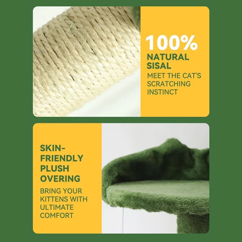 HOOPET Indoor Cat Tree Tower With Scratching Board