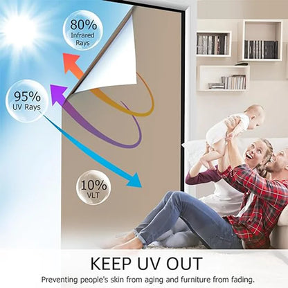 Window Privacy Film One Way, Daytime Privacy Self-adhesive Vinyl