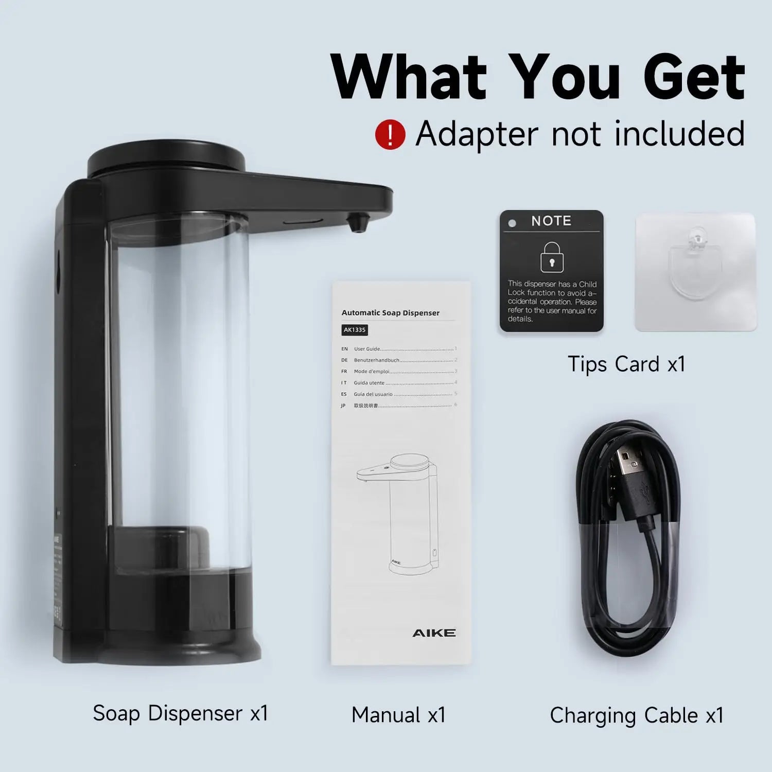 Automatic Liquid Soap Dispenser - AIKE Wall Mounted & Tabletop