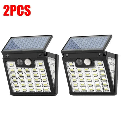 2 or 4PCS Solar Light Motion Sensor Outdoor Light 3 Lighting Modes Waterproof 72LED