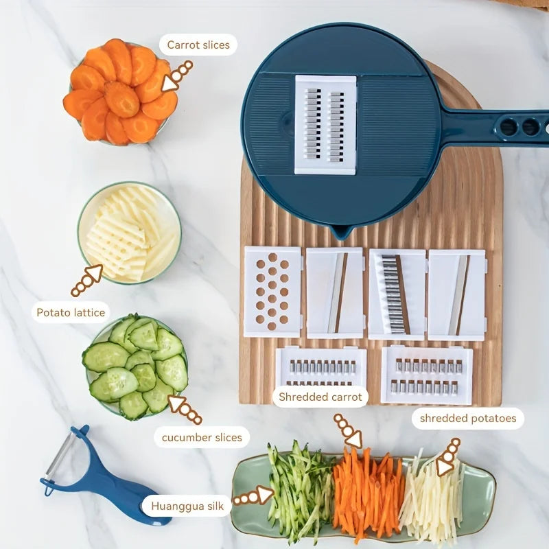 9-in-1 multifunctional vegetable chopper and slicer