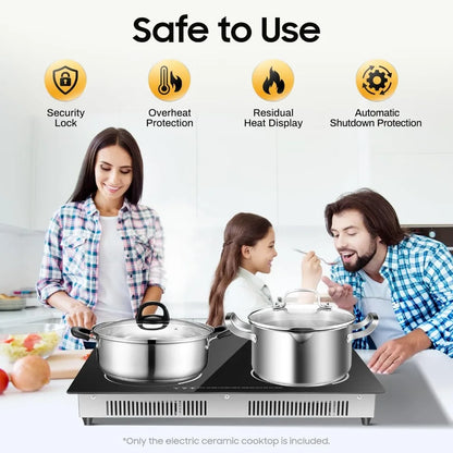 4 Burner Portable Cooktop with LED Display 3000W