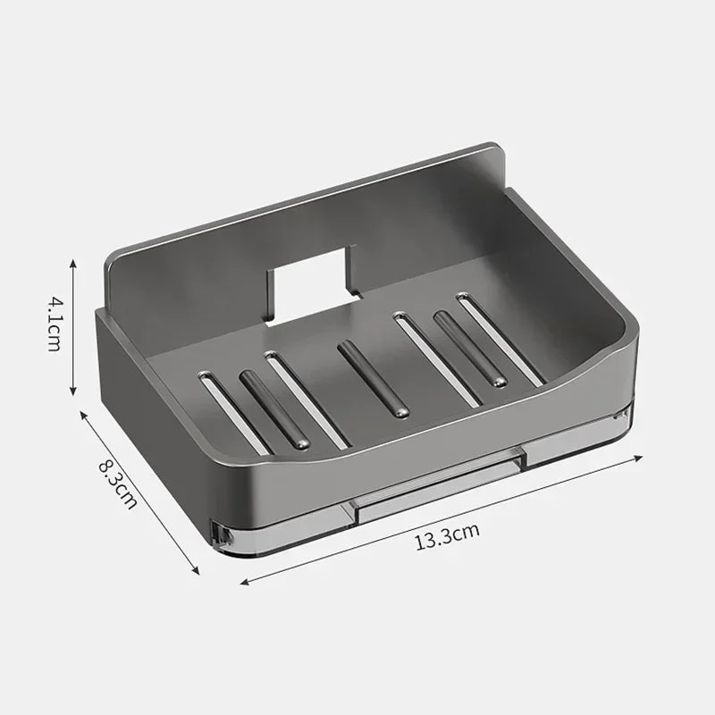 Bathroom Soap Holder - Wall Mounted Double Drainage Dish