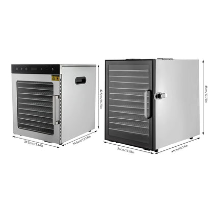10/12 Stainless Steel Trays Dehydrator, 800W