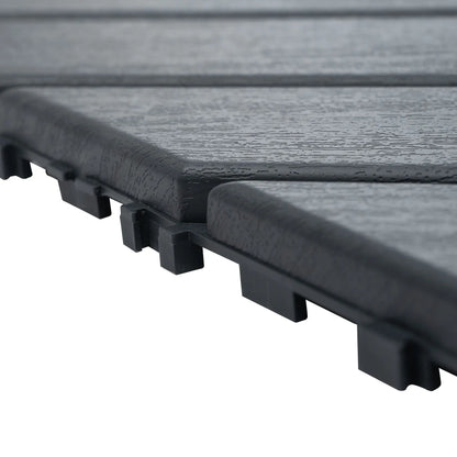 27 Pack Interlocking Patio Deck Tiles- 12x12 Inch, Easy Install