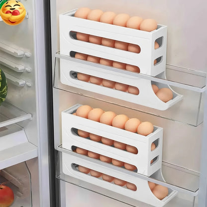 4 Tiers Egg Holder for Fridge, 30 Eggs Storage Rack