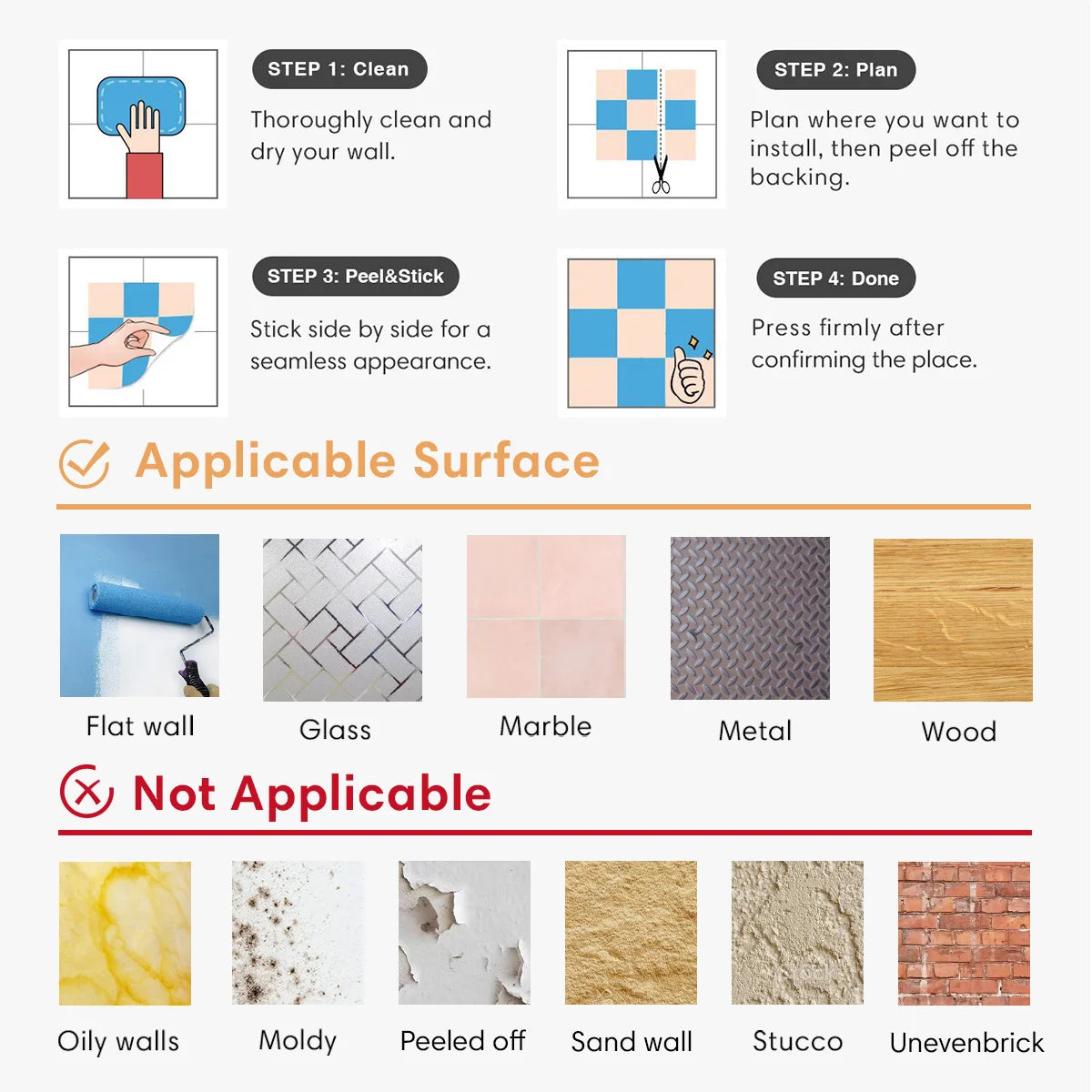 3D PVC Faux Brick Self-adhesive Wall Panel