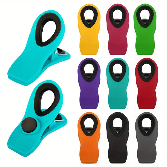 3pcs/6pcs/9pcs Reusable Sealing Bag Clip With Magnet