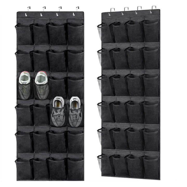 Over The Door Shoe Rack - 12 Pair Hanging Shoe Organizer