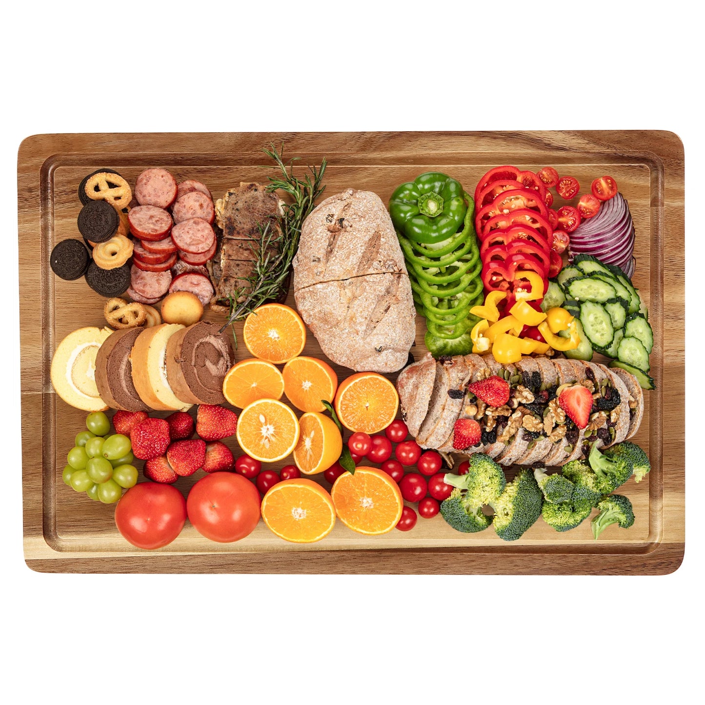 18" x 12" Large Acacia Cutting Boards, Wooden Chopping Board