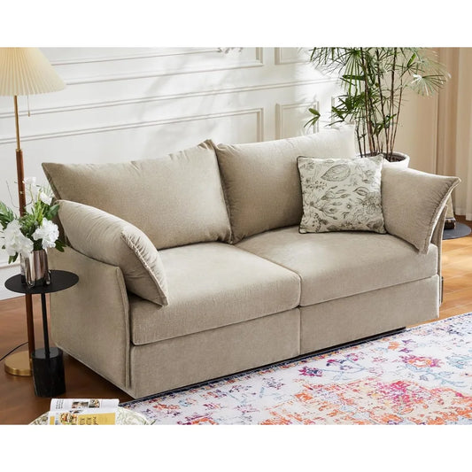 Oversized Loveseat Sofa, Modern Modular Sectional Couch, 2-Seat 24.5"