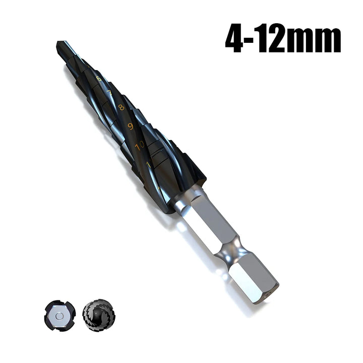 M35 Cobalt 4-Flute Step Drill Bit | High-Speed Steel Hole Cutter
