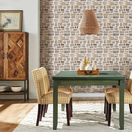 20 pcs 3D Faux Stone Adhesive Wall Panels