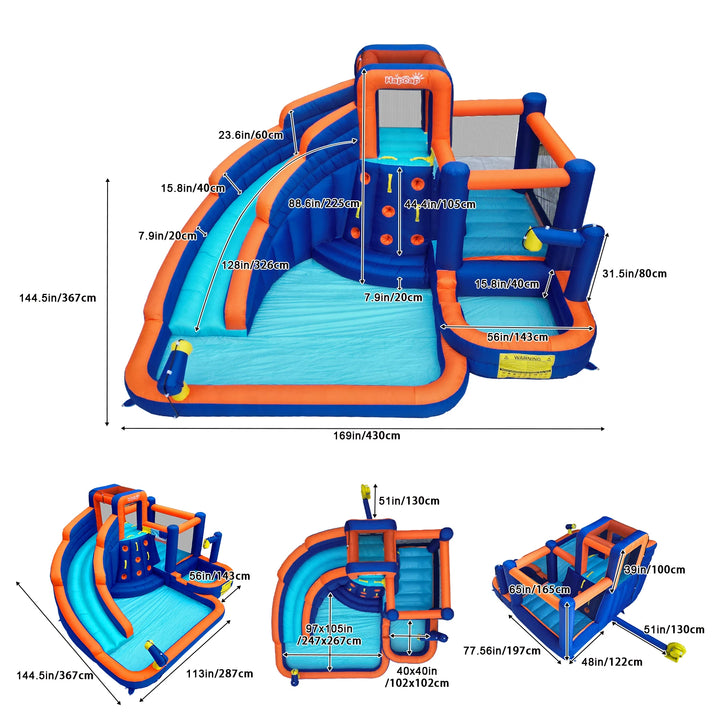 Inflatable Bounce House with Slide - Kids Jumping Castle