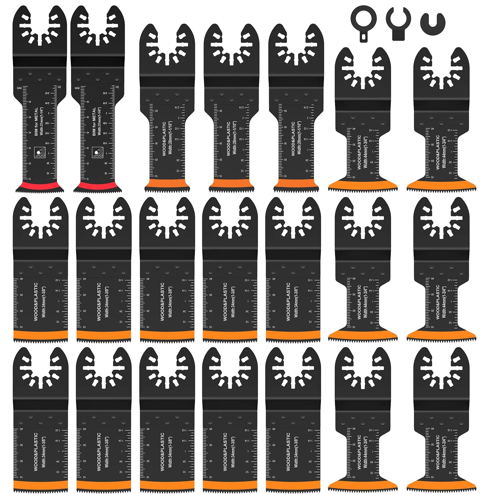 21Pcs Oscillating Saw Blades Set - Multi-Tool Blade Kit