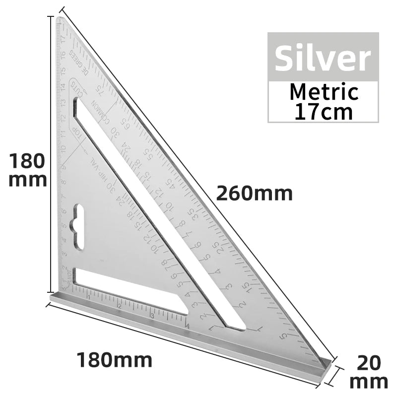Triangle Ruler 7Inch Measurement Tool