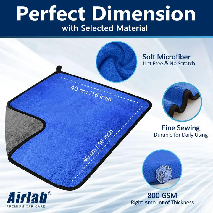 4pcs Microfiber Car Washing Towel - Soft & Quick Drying