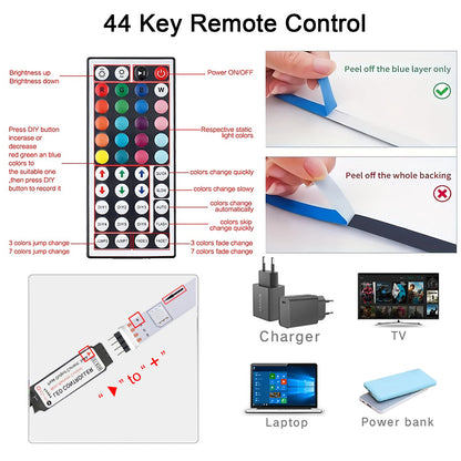 Led Strip Lights with 44 Key Remote Control