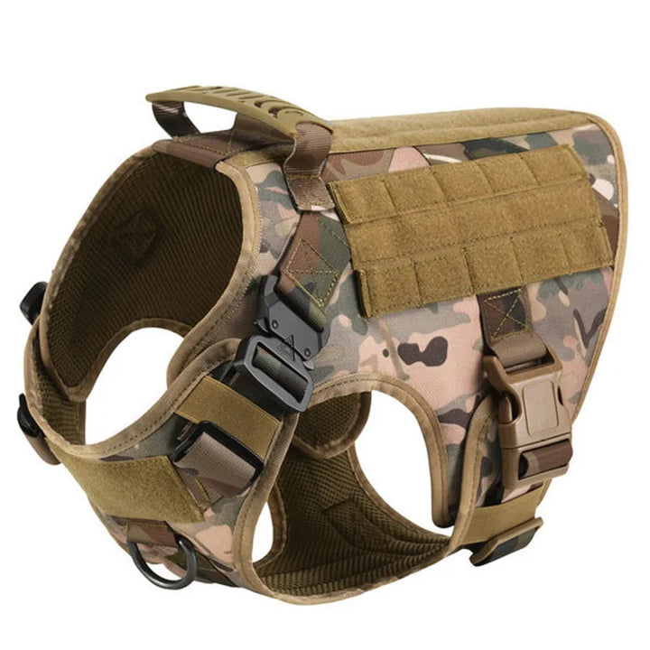 Large Dog Harness And Leash Set - Heavy Duty Tactical Vest
