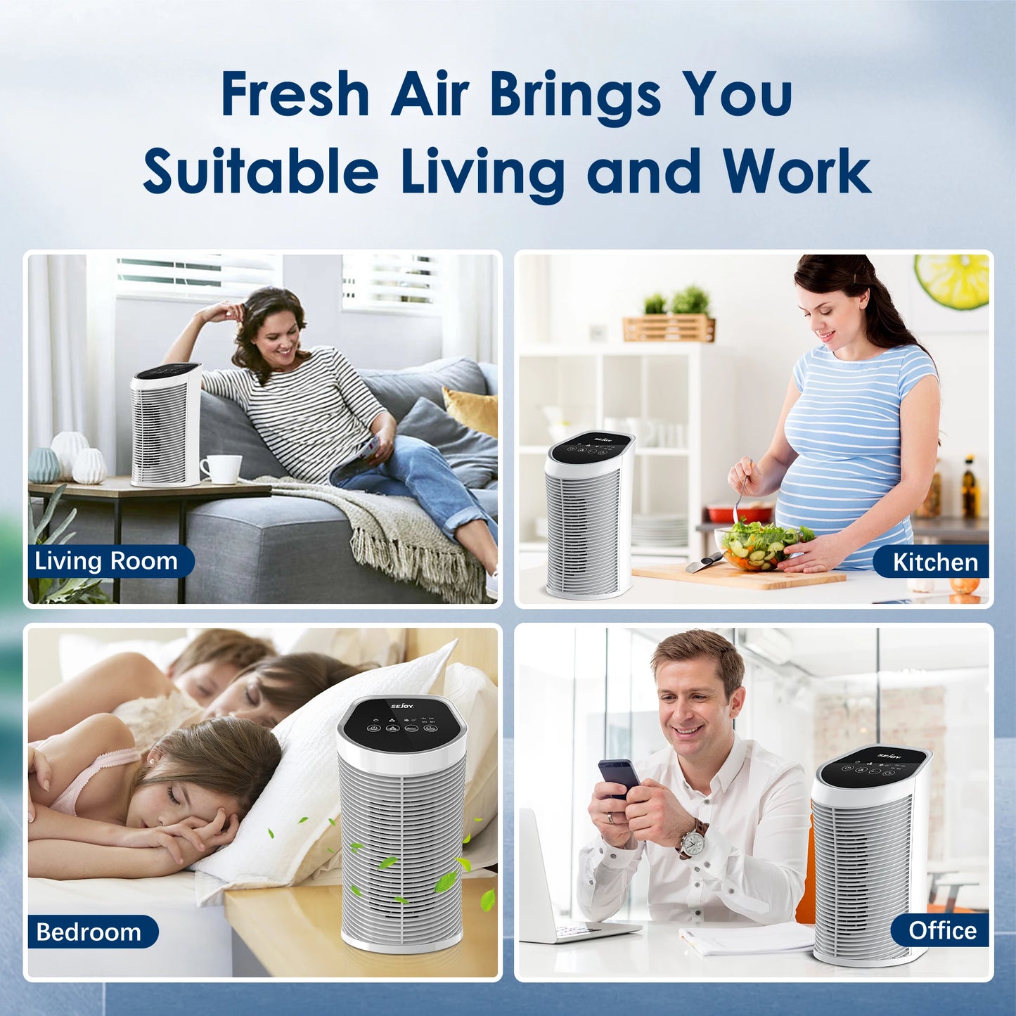 Air Purifier HEPA Filter For Indoor 200 Square Feet