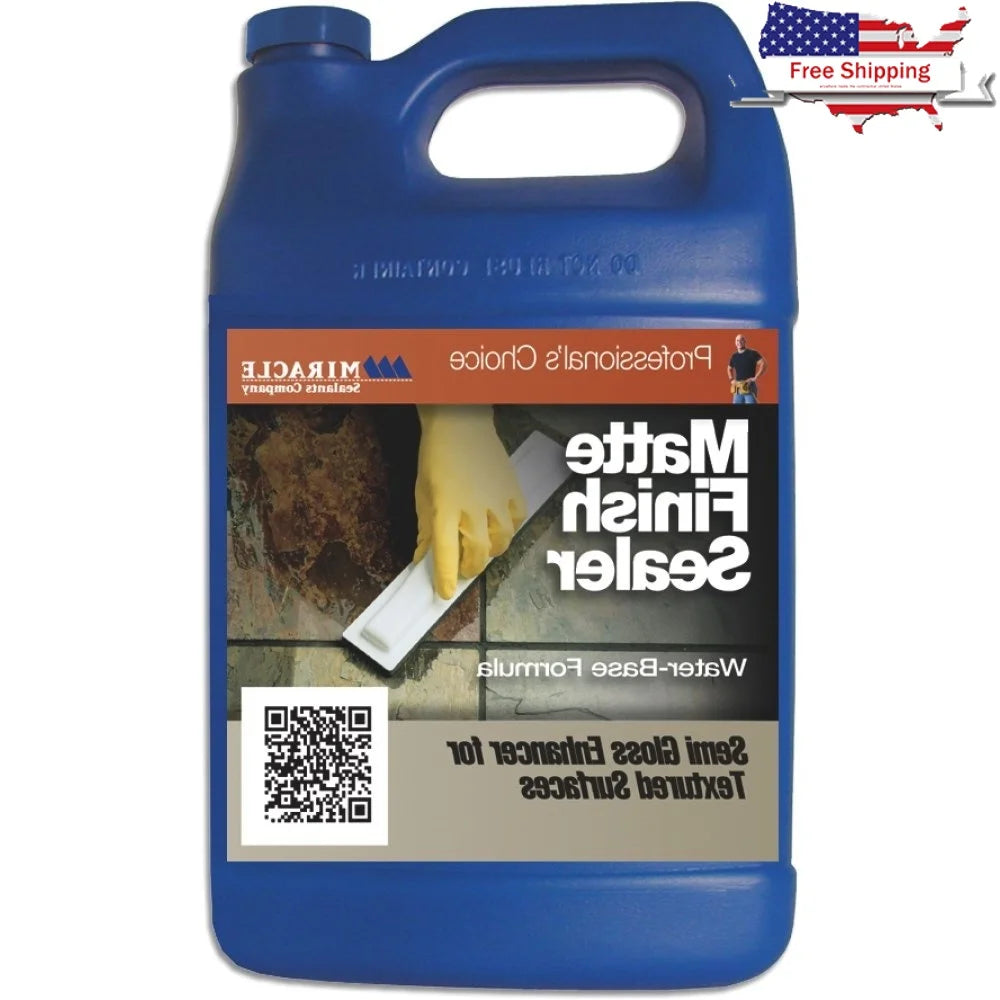 Matte Finish Water-Based Sealer Tile and Stone Durable Scuff Resistant Odorless UV Transparent Covers 800 sq ft Easy Use