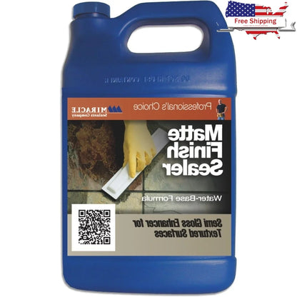 Matte Finish Water-Based Sealer Tile and Stone Durable Scuff Resistant Odorless UV Transparent Covers 800 sq ft Easy Use