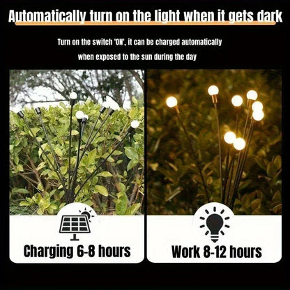 2pc solar firefly lights