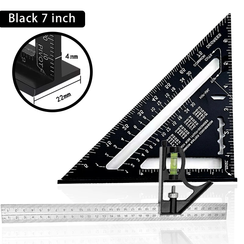 Premium Rafter Square and Combination Triangle Square Set