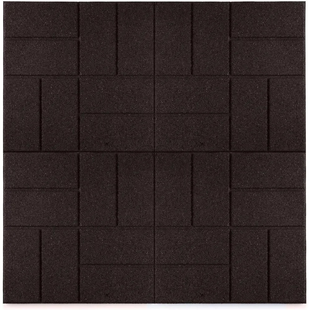 Brick Rubber Interlocking Tiles,16 X 16, Easy Install for Indoor and Outdoor
