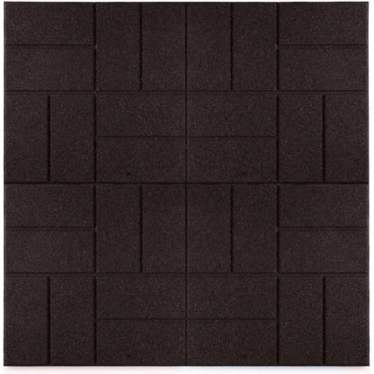 Brick Rubber Interlocking Tiles,16 X 16, Easy Install for Indoor and Outdoor