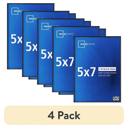 4 Pack 5x7 Front Loading Tabletop Wall Picture Frame