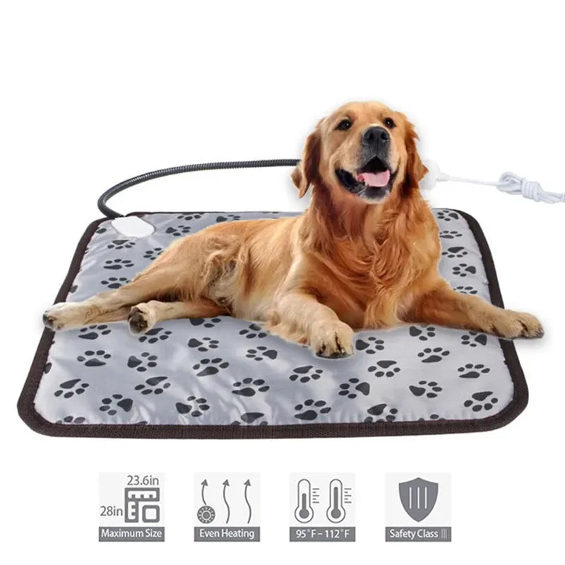 Pet Heated Mat Dog Temperature Adjustable Heating Pad