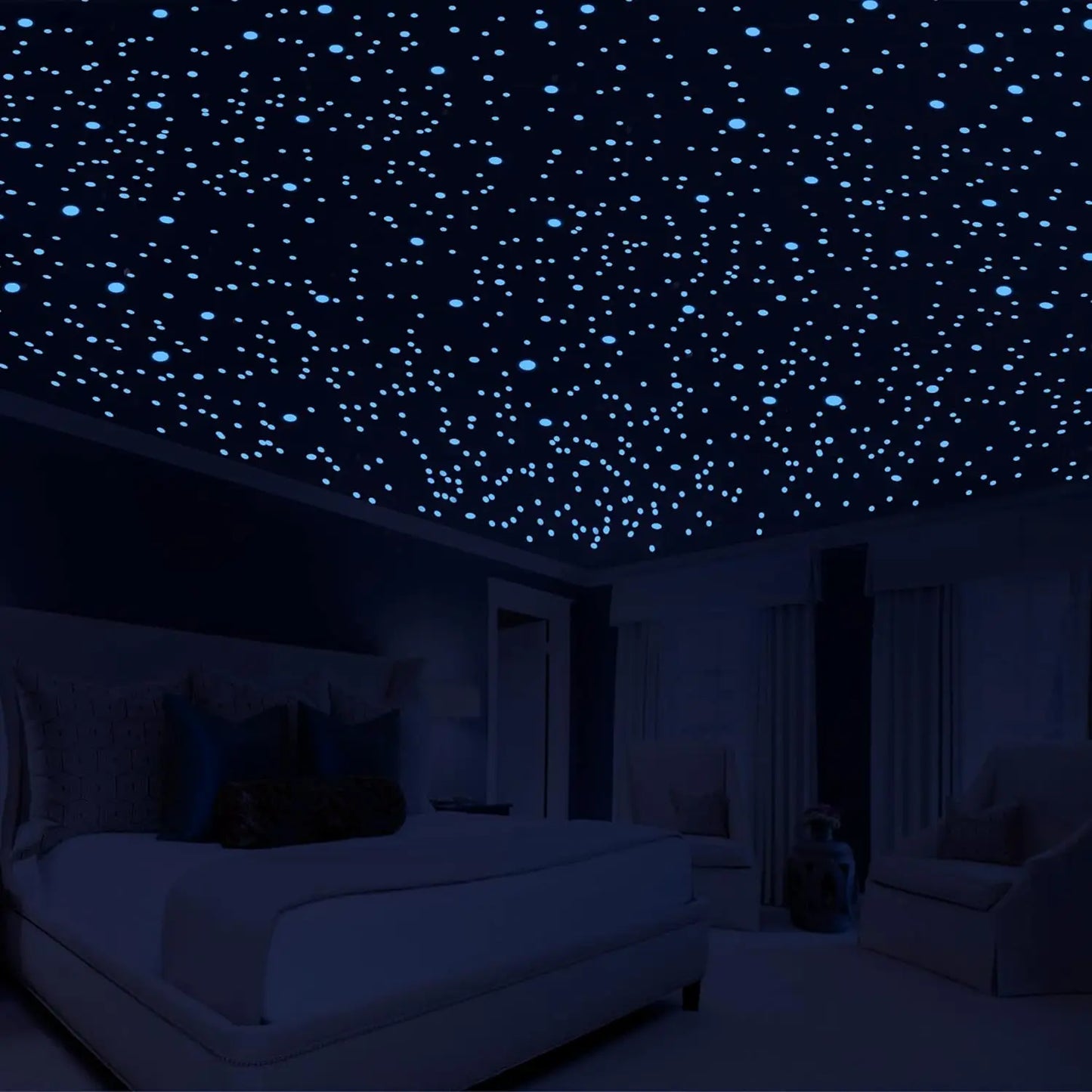 808 pack Glow in The Dark Stars for Ceiling (404 pack Green and 404 Sky Blue)