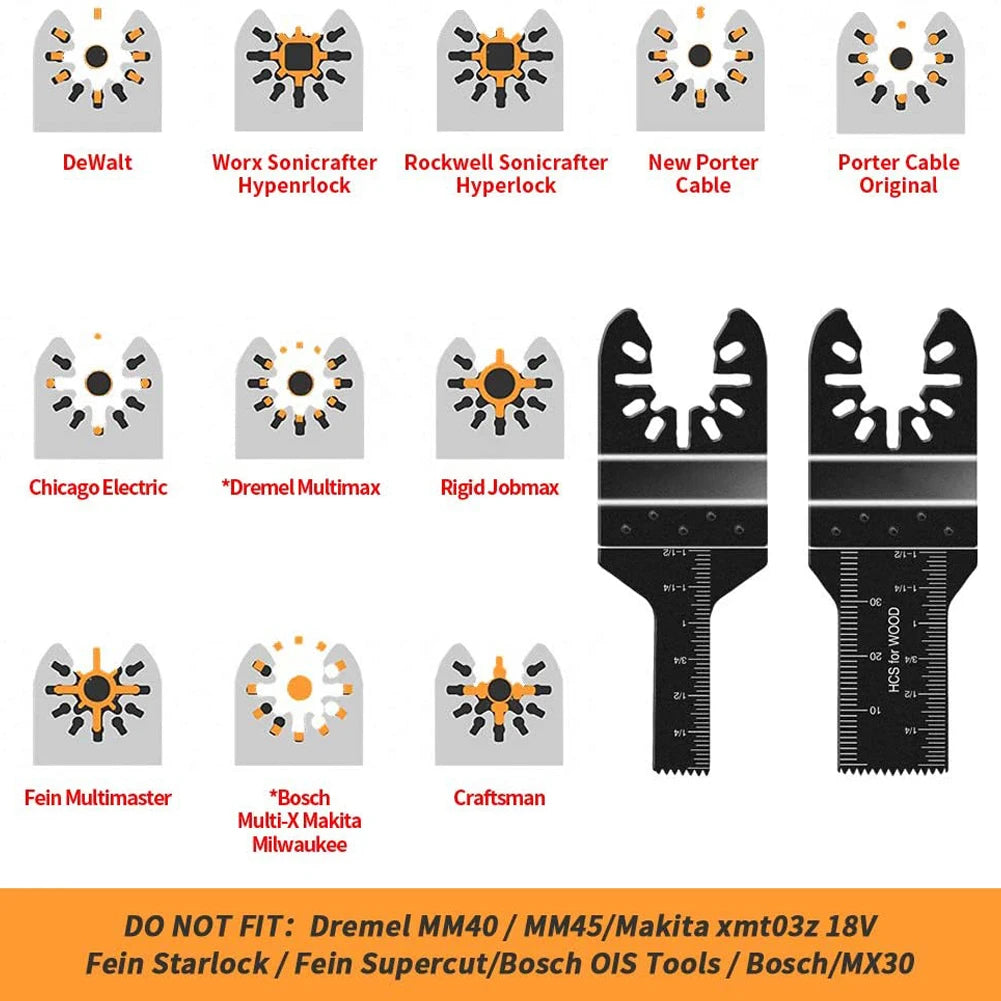 81Pcs Quick Change Oscillating Multi Tool Saw Blade