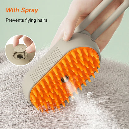 Cat Steam Brush, Dog Brush 3 in 1 Electric